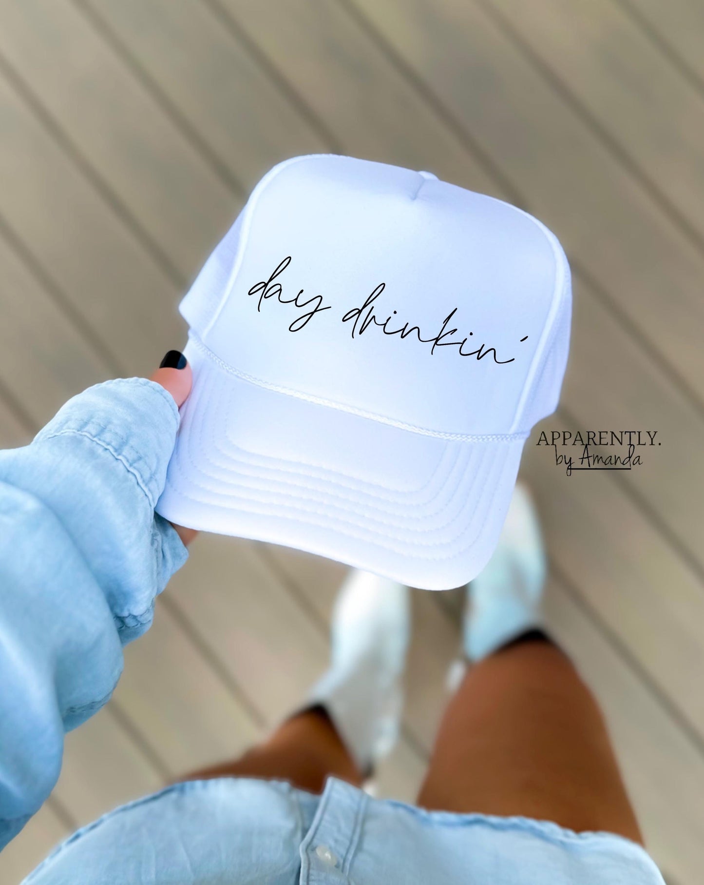 Day Drinkin’ SnapBack Adjustable Trucker Hat | thin line edition