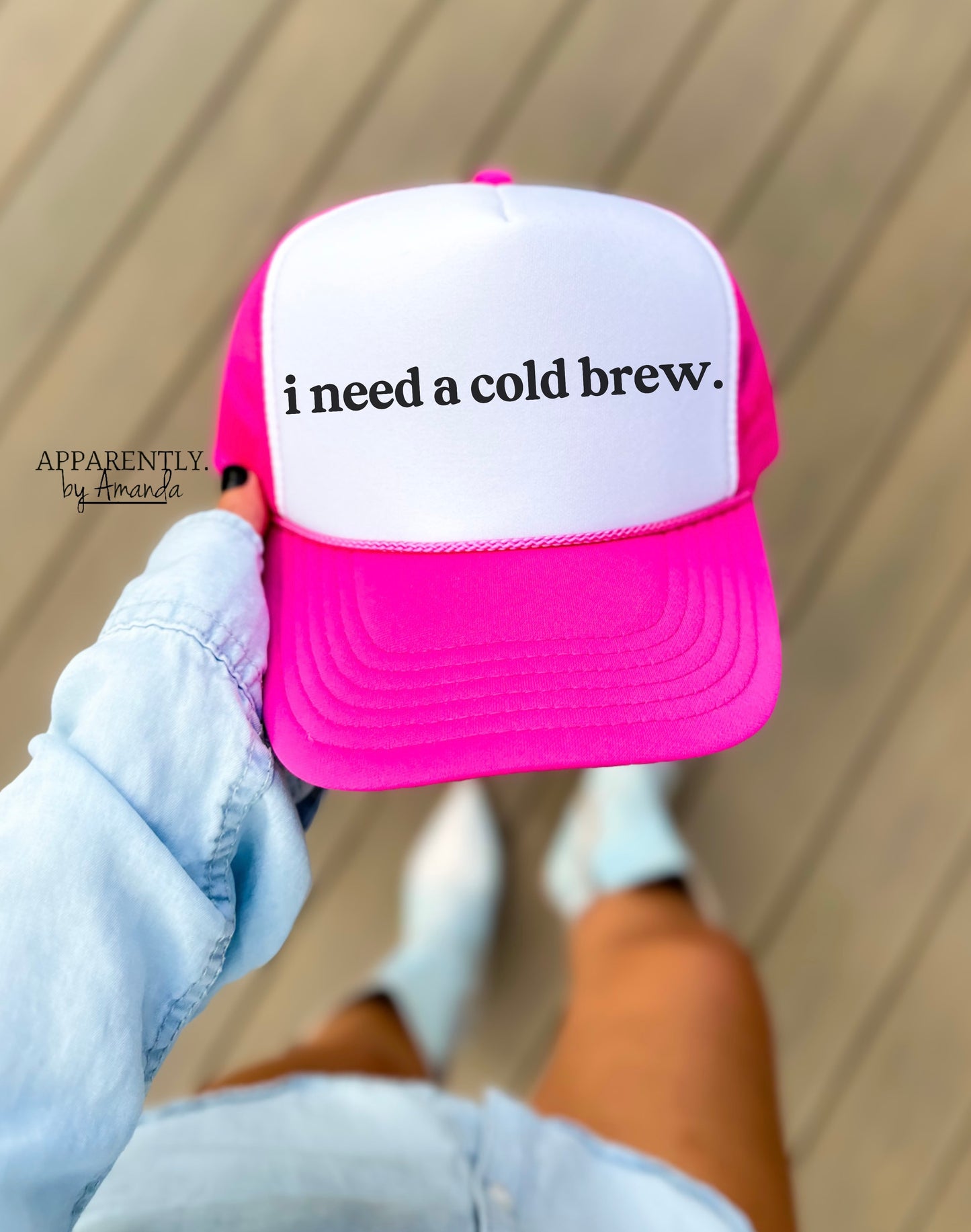 I Need a Cold Brew Snapback Adjustable Trucker Hat | lowered edition