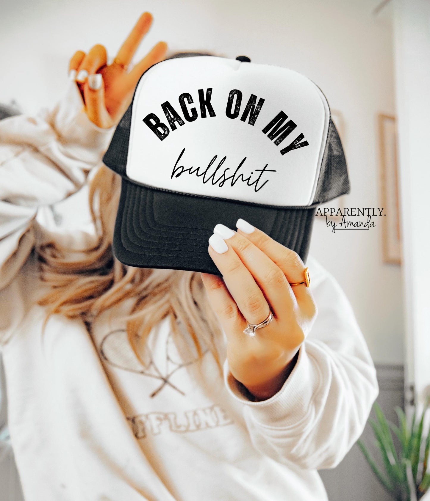 Back On My BS SnapBack Adjustable Trucker Hat | Duo Arch Edition