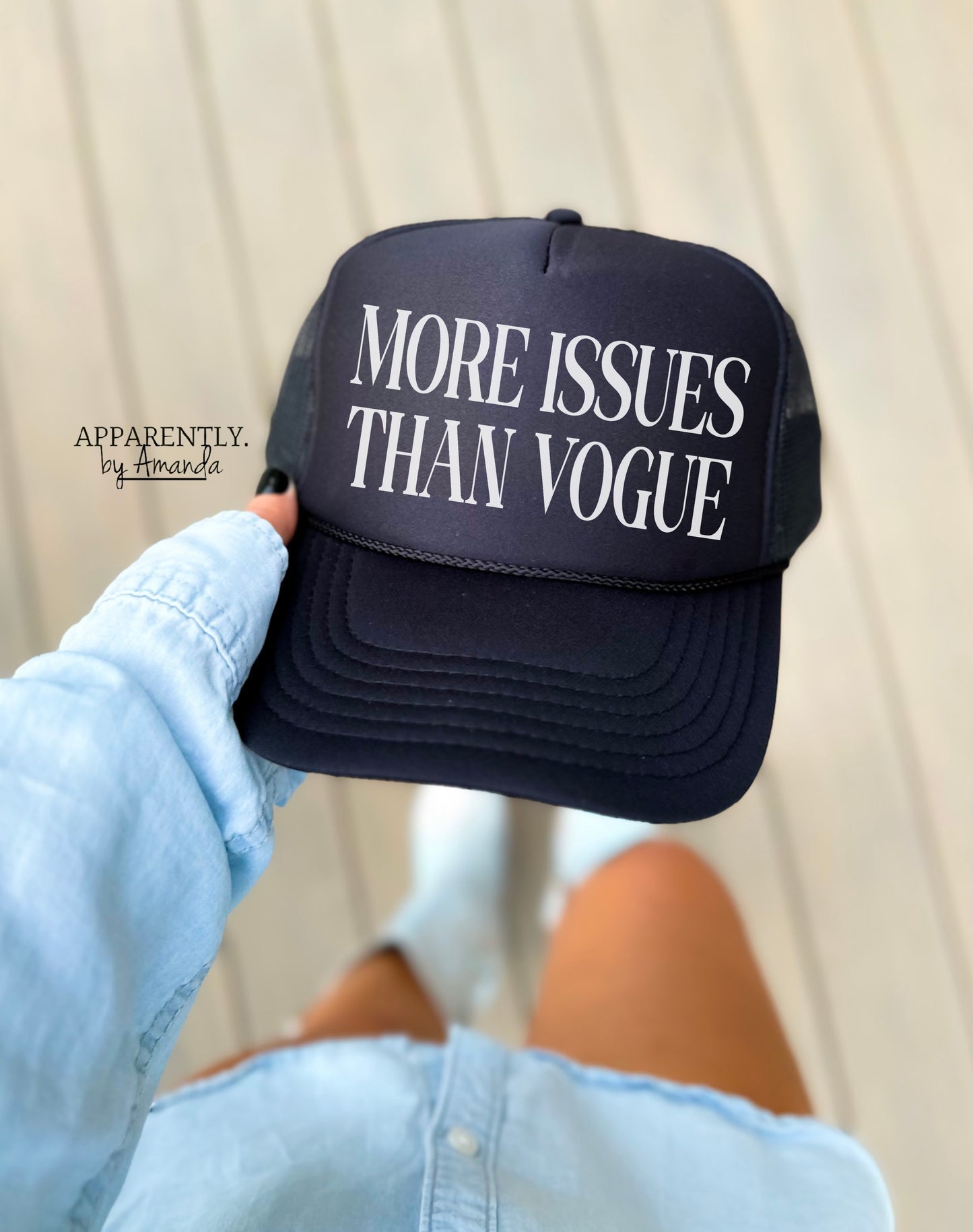 More Issues Than Vogue Snapback Adjustable Trucker Hat | All Caps Edition