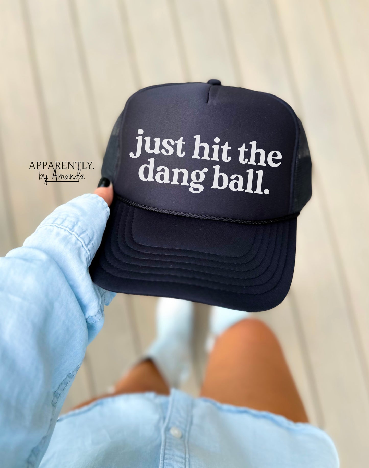 Just Hit the Dang Ball Snapback Adjustable Trucker Hat | lowered edition