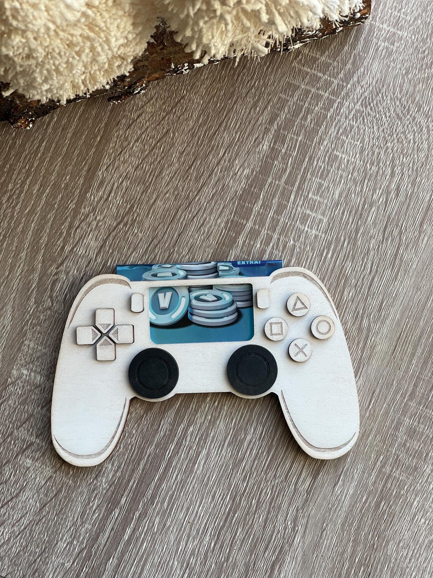 Gaming Controller Gift Card/VBuck Holder || Wood Game Controller Giftcard Holder