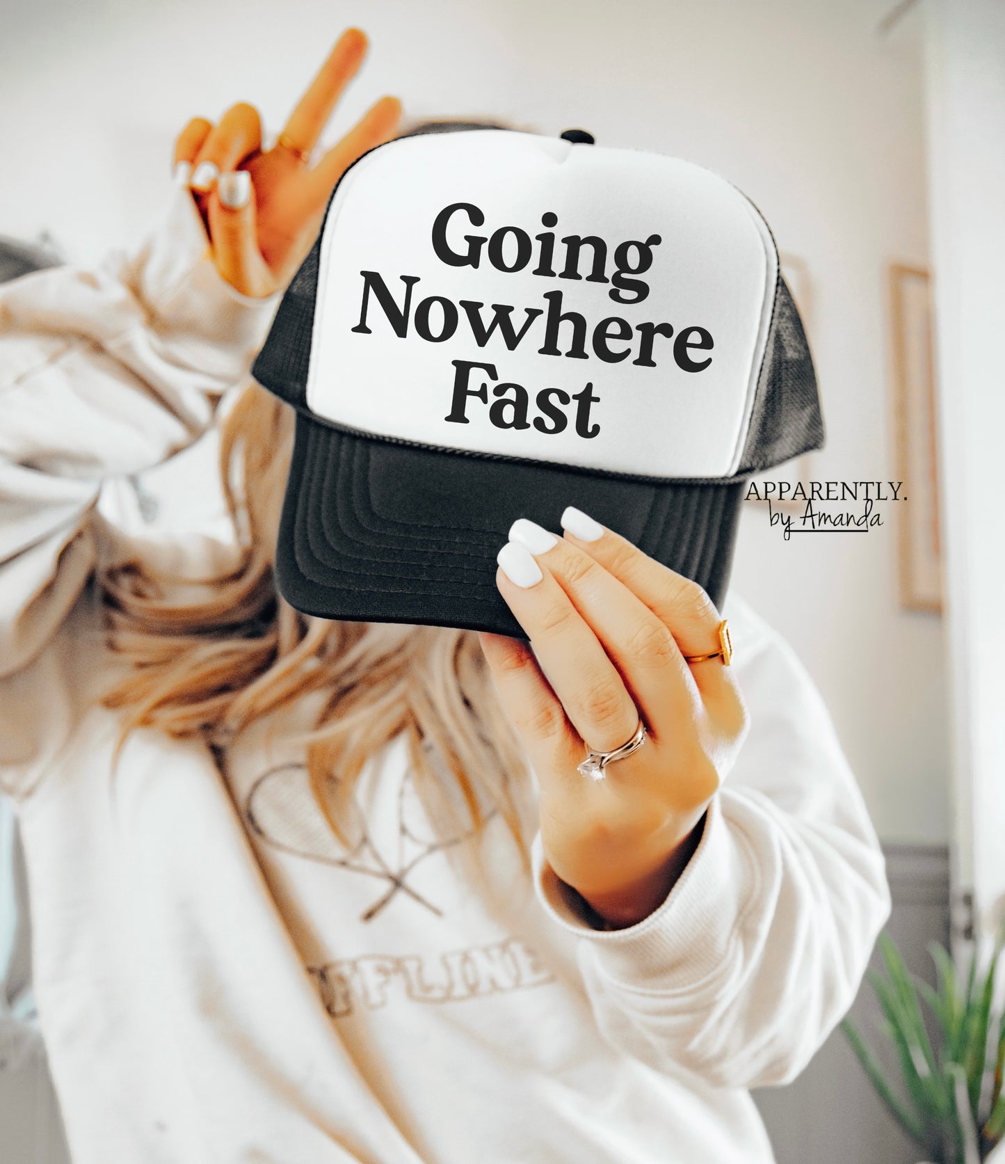 Going Nowhere Fast Snapback Adjustable Trucker Hat | lowered edition