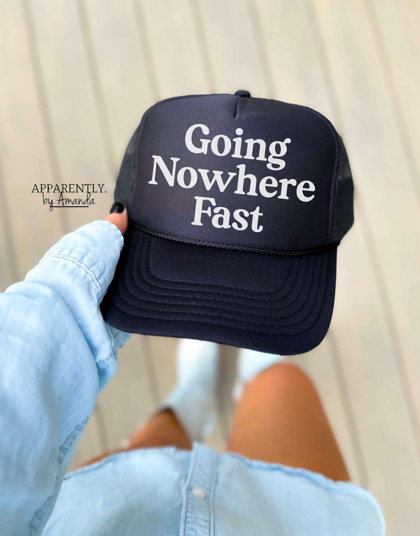 Going Nowhere Fast Snapback Adjustable Trucker Hat | lowered edition