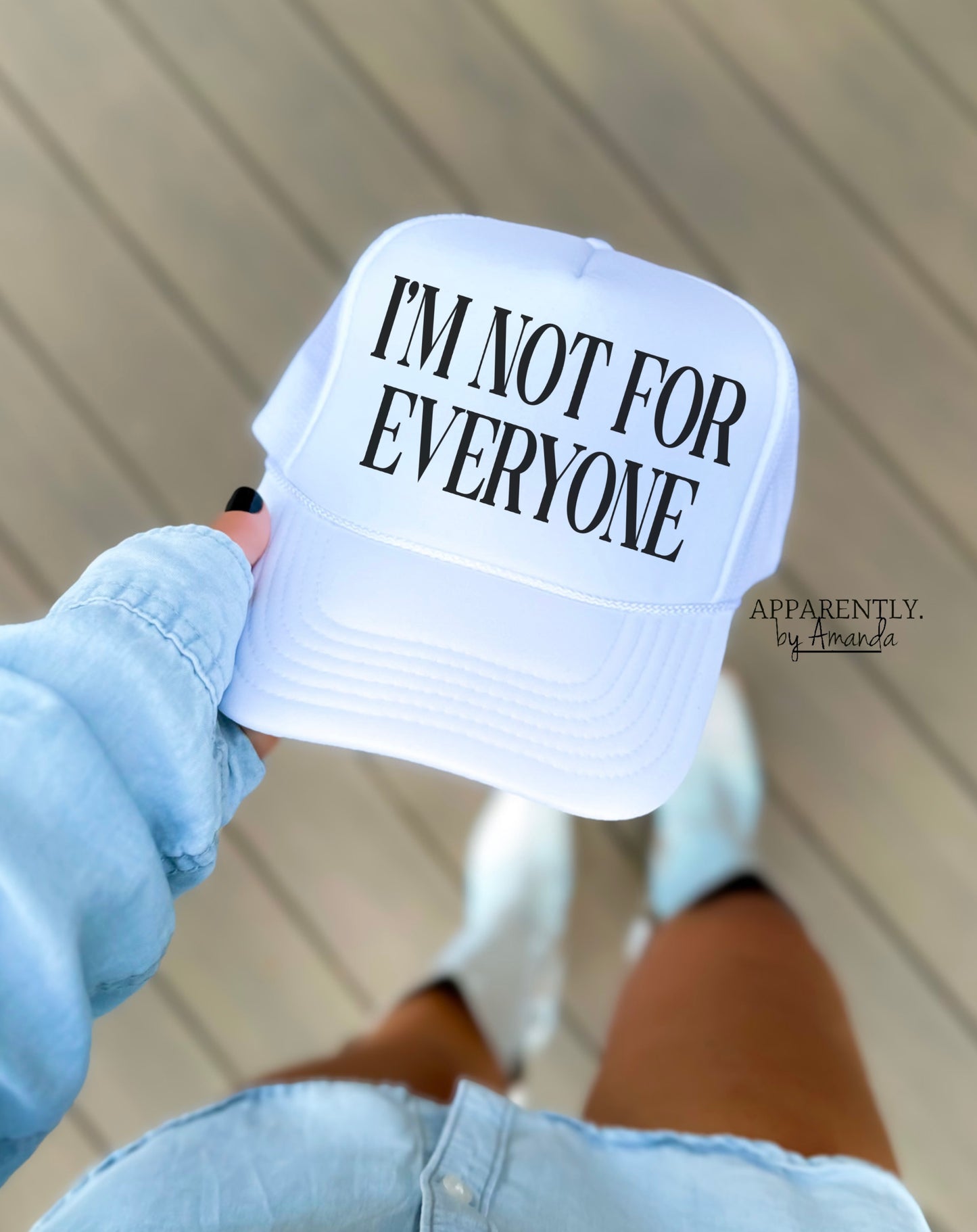 I'm Not For Everyone Snapback Adjustable Trucker Hat | All Caps Edition