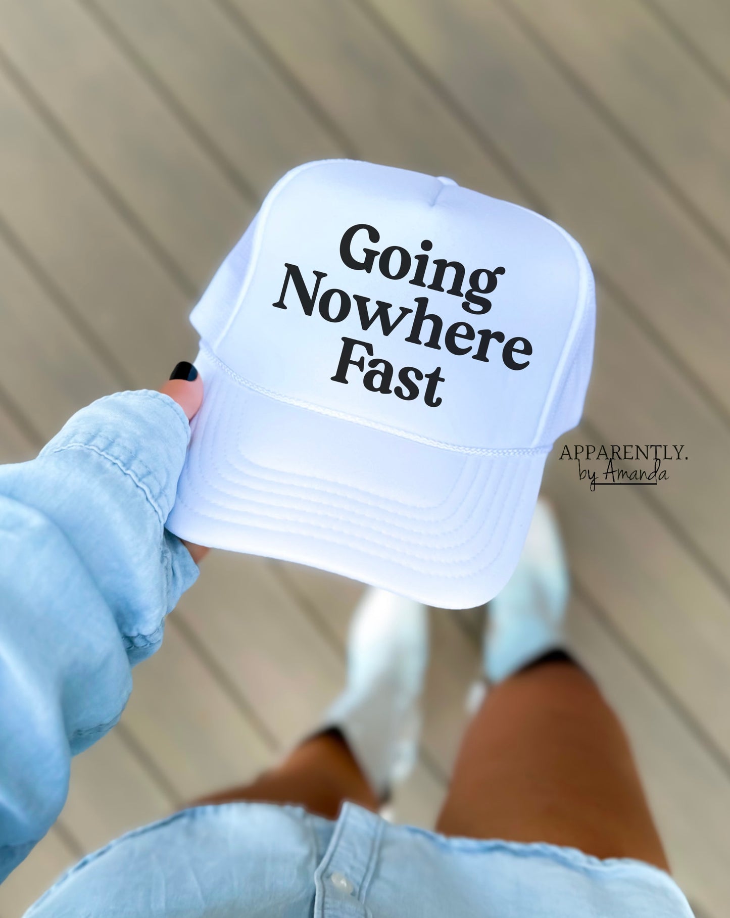 Going Nowhere Fast Snapback Adjustable Trucker Hat | lowered edition