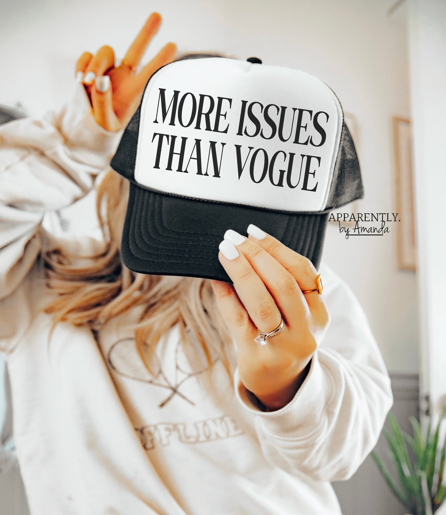 More Issues Than Vogue Snapback Adjustable Trucker Hat | All Caps Edition