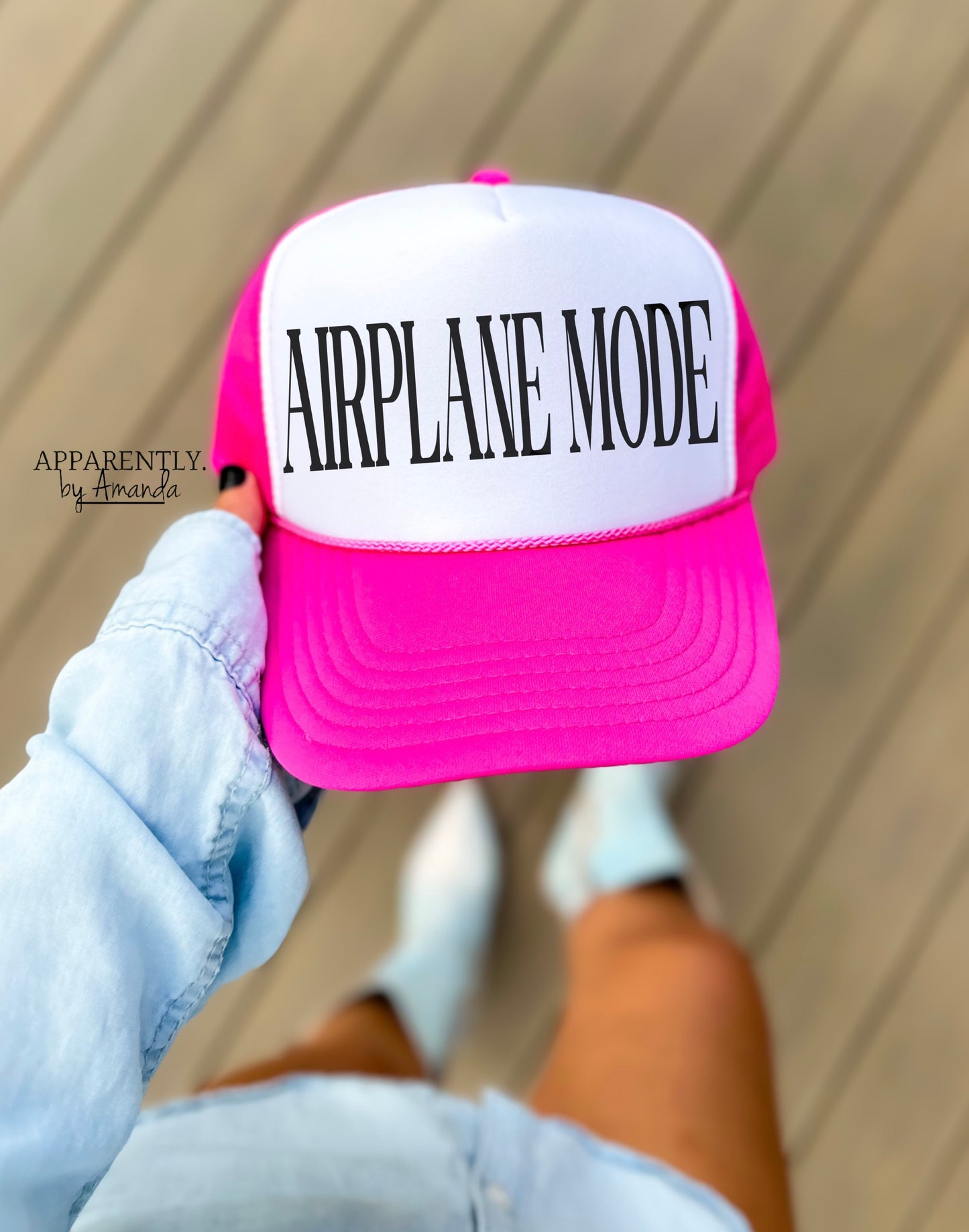 Airplane Mode Snapback Adjustable Trucker Hat | All Caps Edition