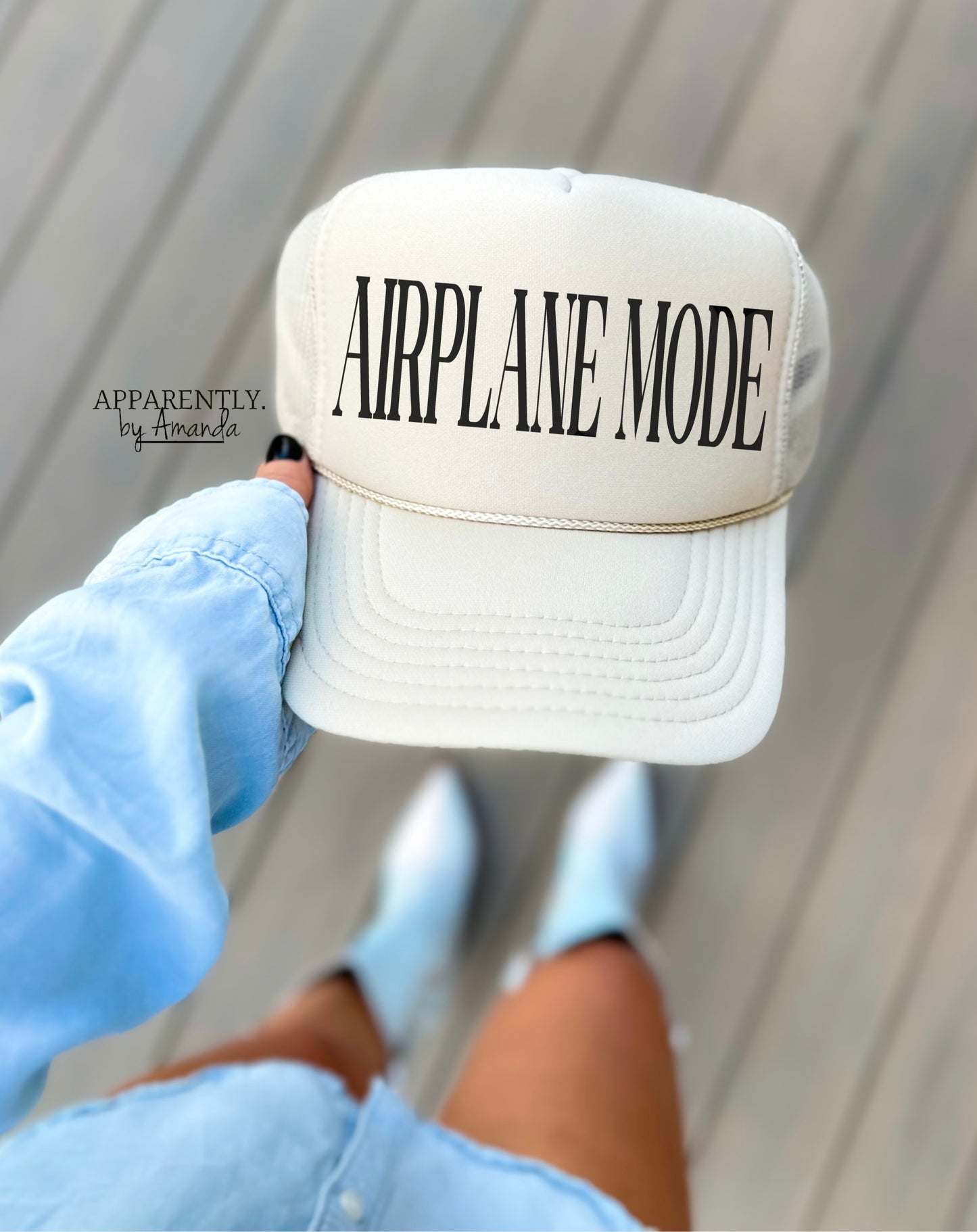 Airplane Mode Snapback Adjustable Trucker Hat | All Caps Edition