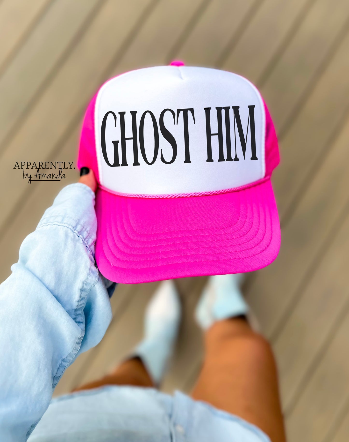 Ghost Him Snapback Adjustable Trucker Hat | All Caps Edition