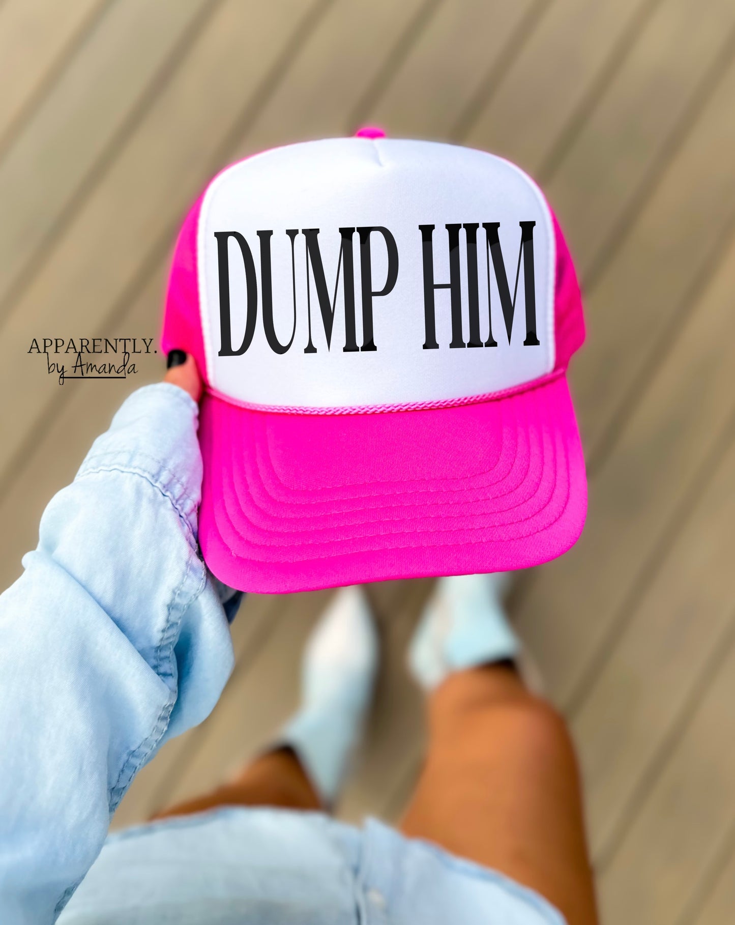 Dump Him Snapback Adjustable Trucker Hat | All Caps Edition