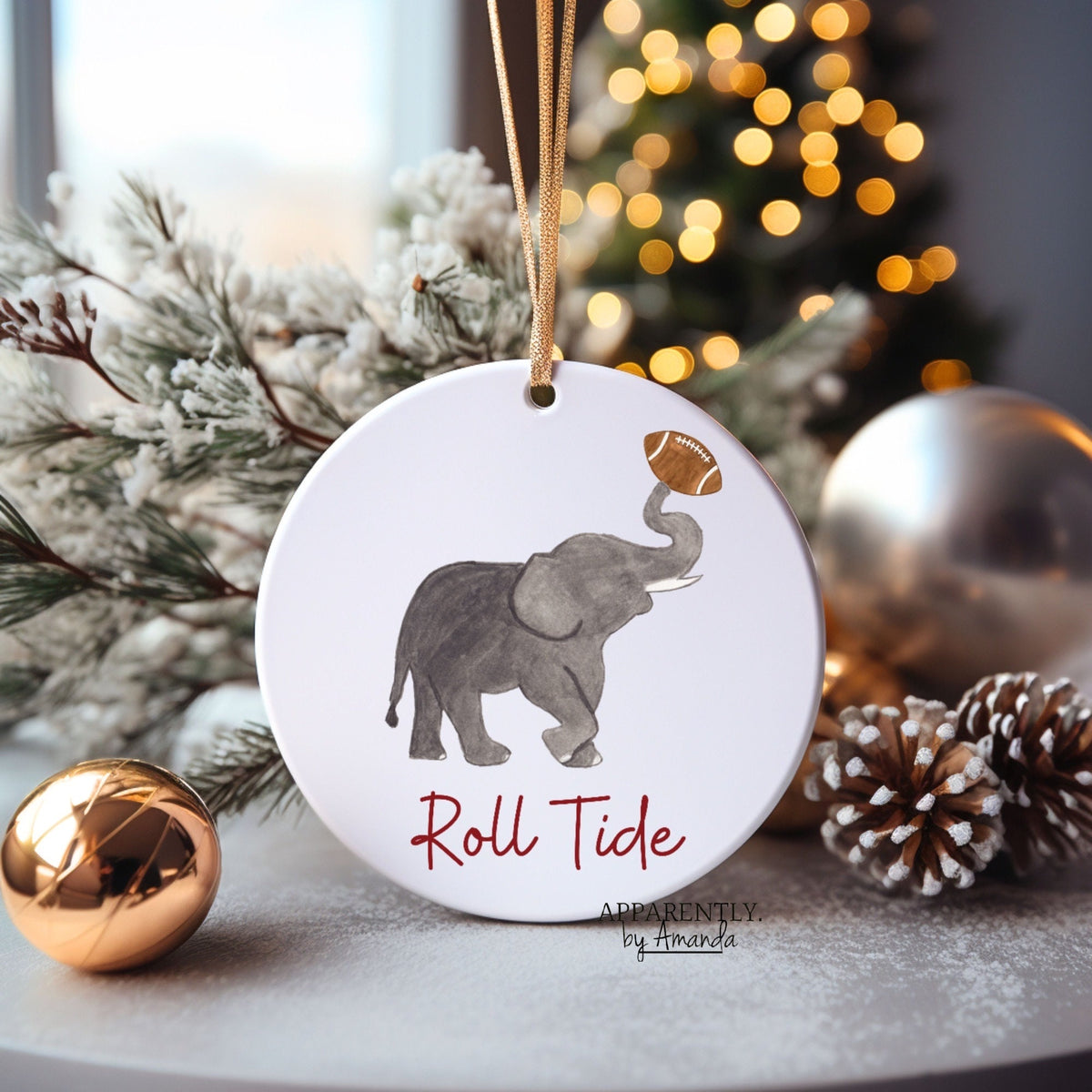 Roll Tide Christmas Ornament | Alabama Football Ornament