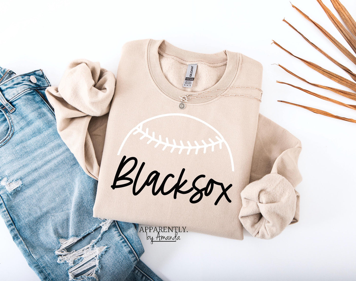 Custom Team Name Baseball Crewneck Sweatshirt. Crewneck Sweater/Sweatshirt.