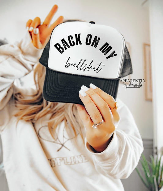 Back On My BS SnapBack Adjustable Trucker Hat | Duo Arch Edition