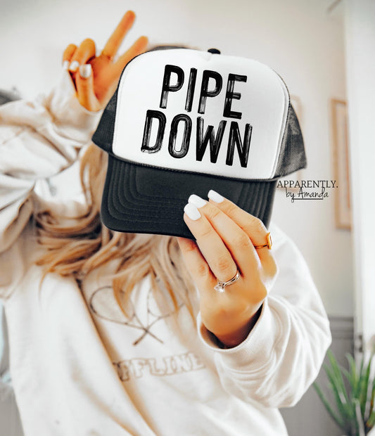 Pipe Down SnapBack Adjustable Trucker Hat | OG Bold Edition