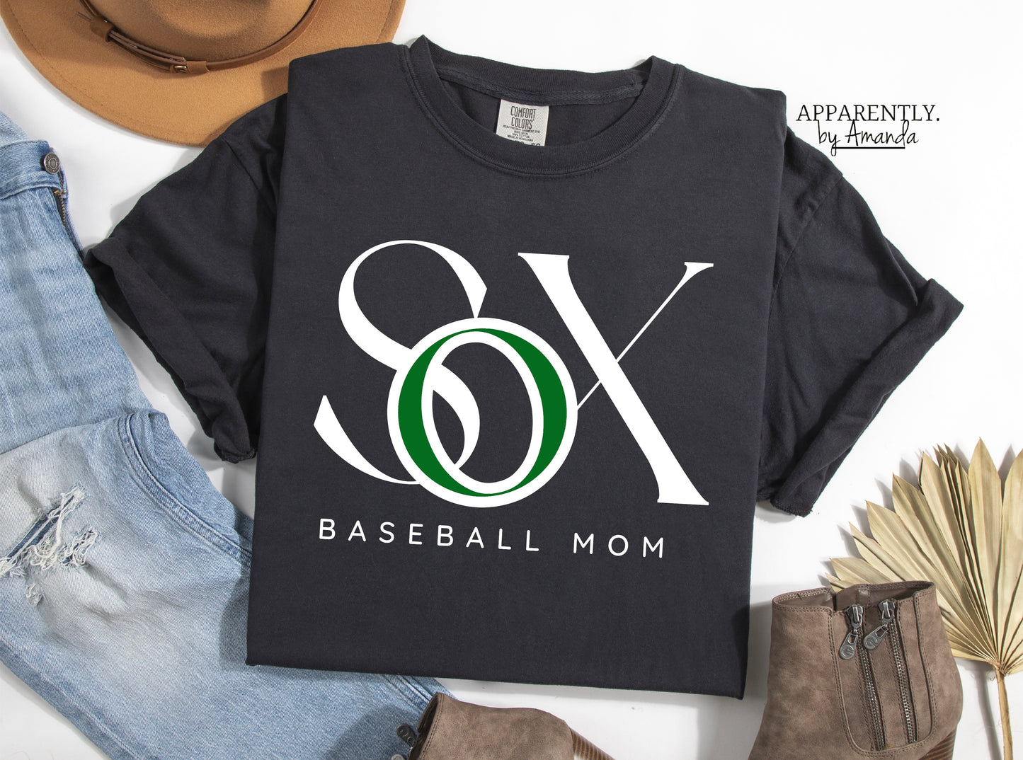 Sox Baseball Mom Custom Tee | Comfort Colors