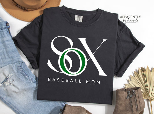 Sox Baseball Mom Custom Tee | Comfort Colors