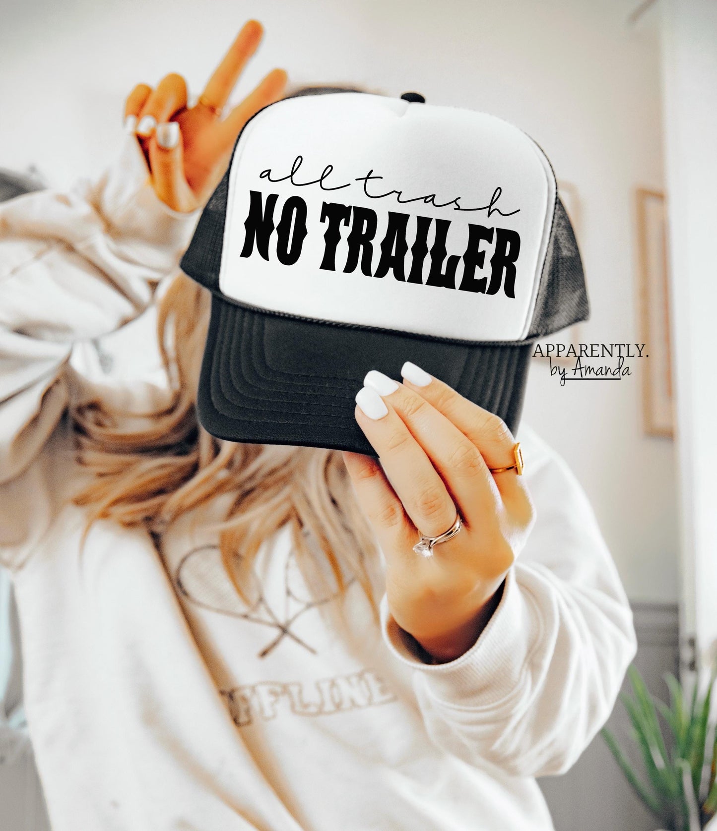 All Trash No Trailer SnapBack Adjustable Trucker Hat | Duo Western Edition