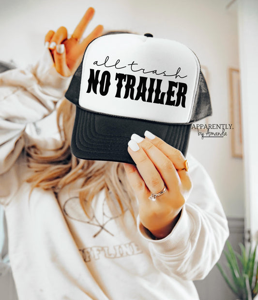 All Trash No Trailer SnapBack Adjustable Trucker Hat | Duo Western Edition