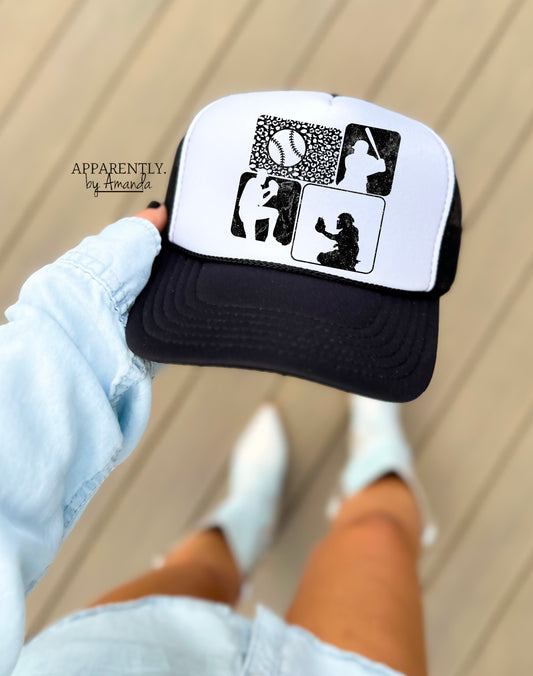 Baseball Positions Leopard Snapback Adjustable Trucker Hat | lowered edition