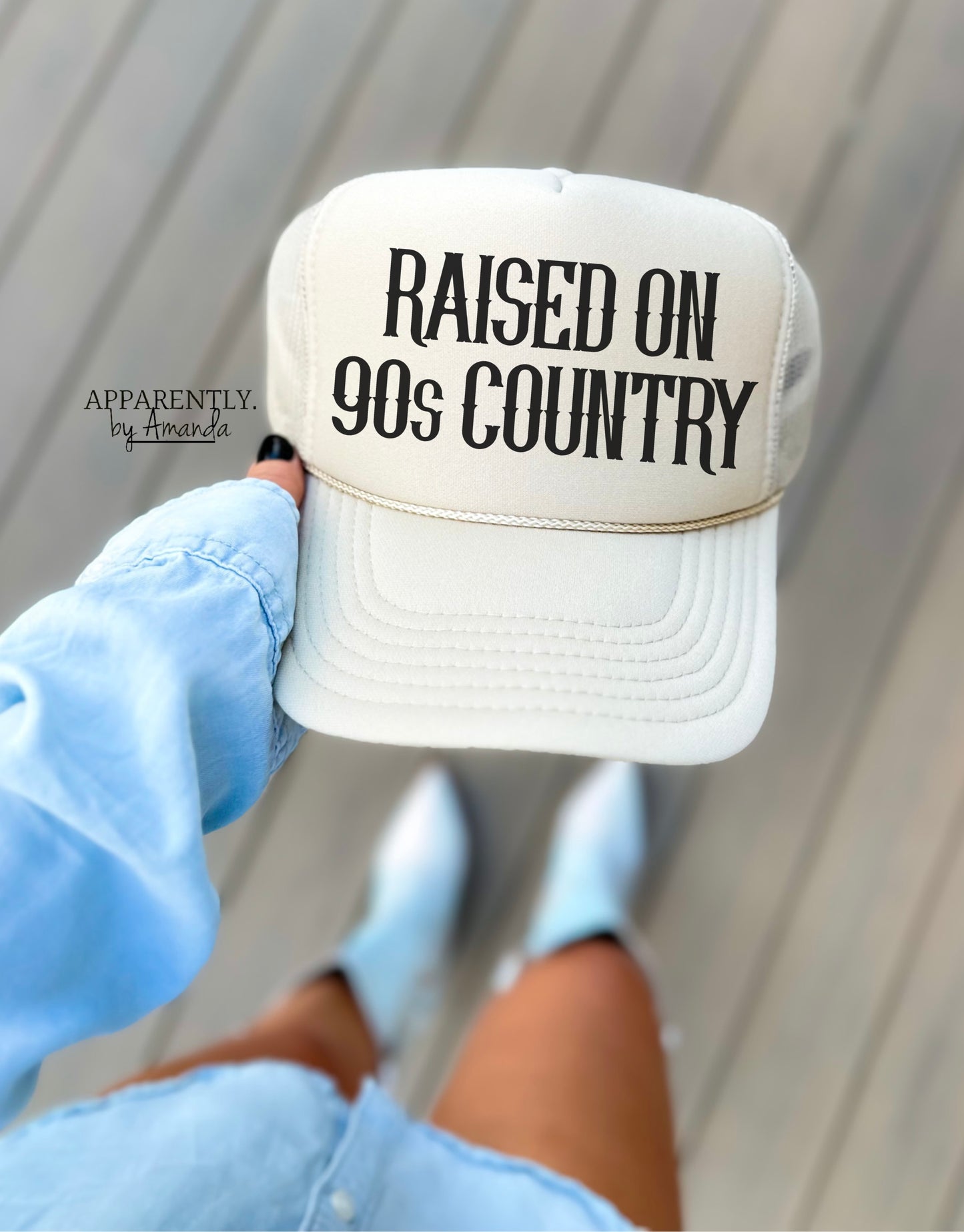 Raised on 90s Country Snapback Adjustable Trucker Hat | Western Edition