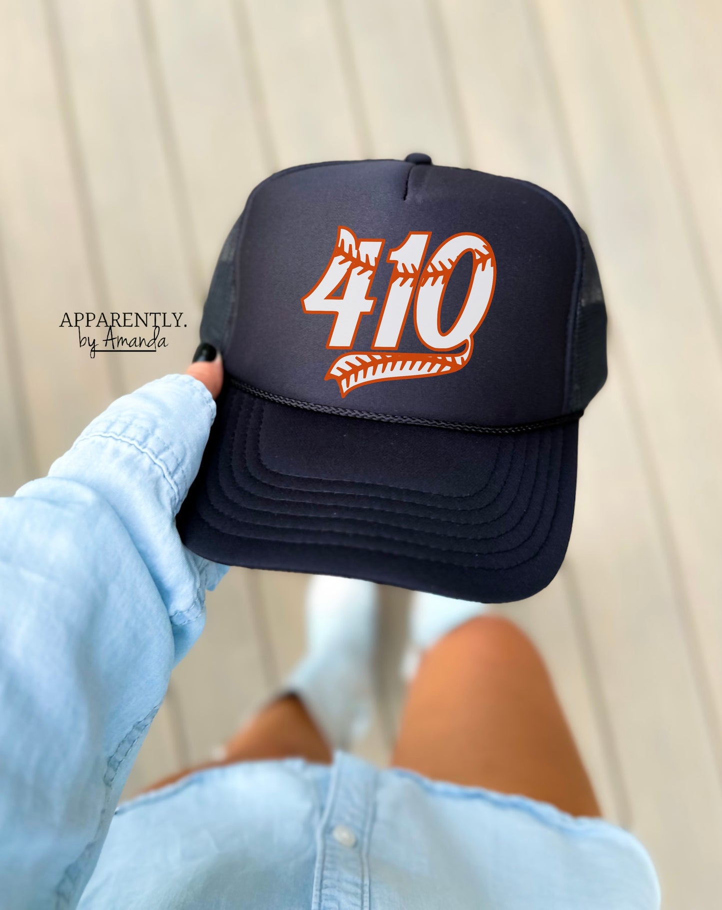 410 Baltimore Baseball Snapback Adjustable Trucker Hat | lowered edition