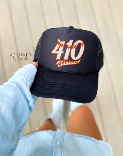 410 Baltimore Baseball Snapback Adjustable Trucker Hat | lowered edition