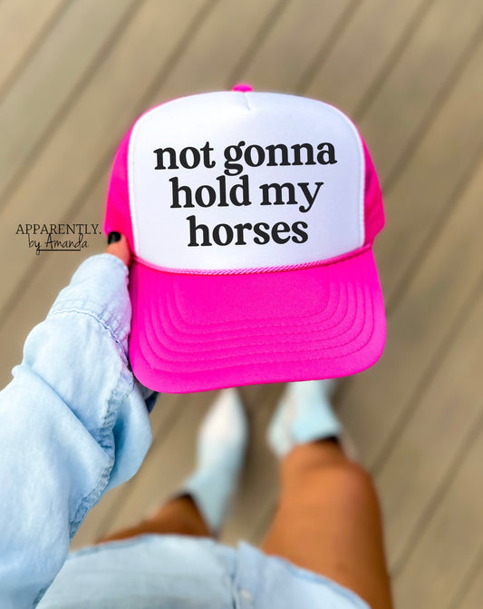 Not Gonna Hold My Horses Snapback Adjustable Trucker Hat | lowered edition