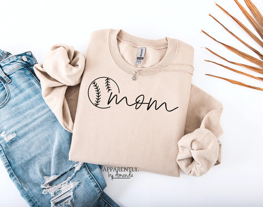 Baseball Mom Crewneck Sweatshirt