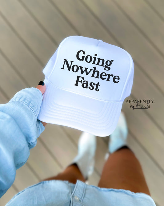 Going Nowhere Fast Snapback Adjustable Trucker Hat | lowered edition