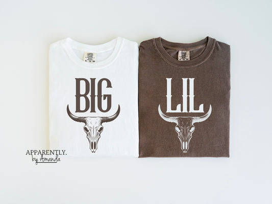Big + Little Bow Sorority Family Tees | Western Theme | Comfort Colors