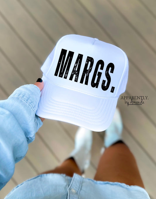 MARGS. SnapBack Adjustable Trucker Hat | Distressed Edition
