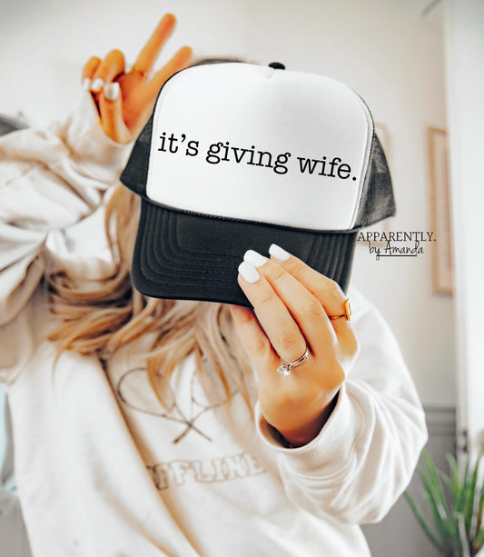 It’s Giving Wife SnapBack Adjustable Trucker Hat | lowered edition