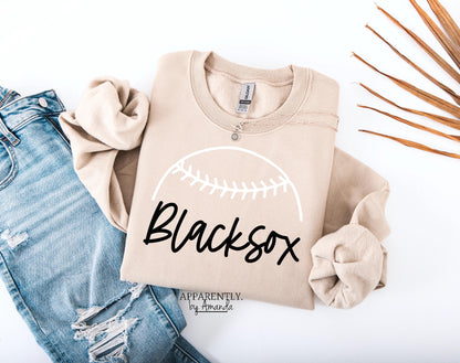 Custom Team Name Baseball Crewneck Sweatshirt. Crewneck Sweater/Sweatshirt.